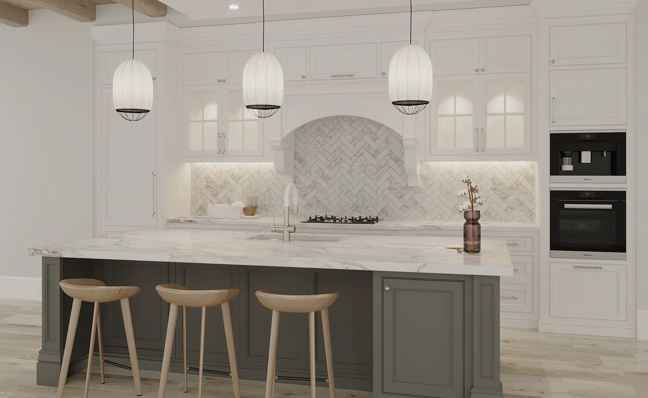 Bright open living space designed by Irene Interiors in Salem, Oregon