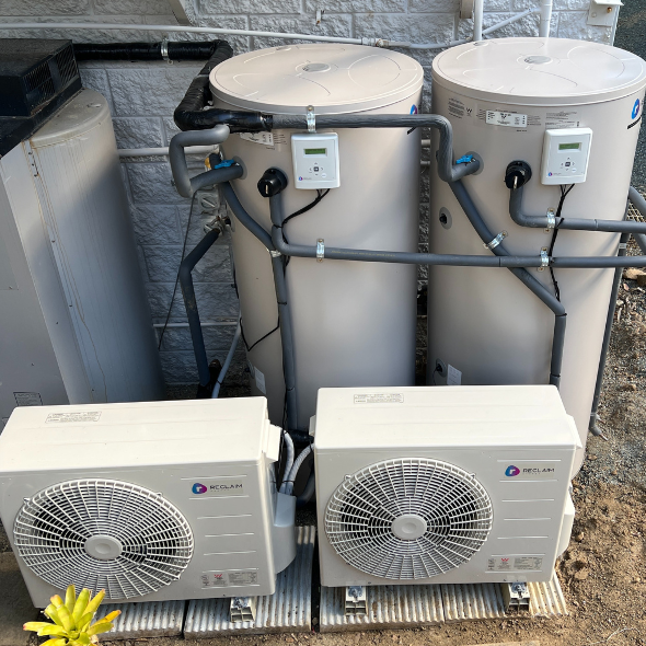 CO2 heat pump hot water and aircon setpoint controls, Mantra Hotel | Austep AU