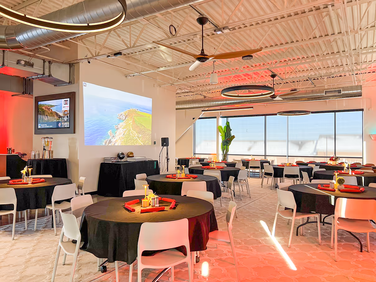 The Event Space set up for a special occasion