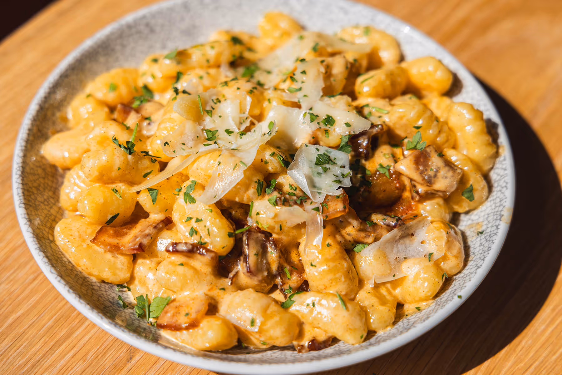 Candied Bacon Gnocchi