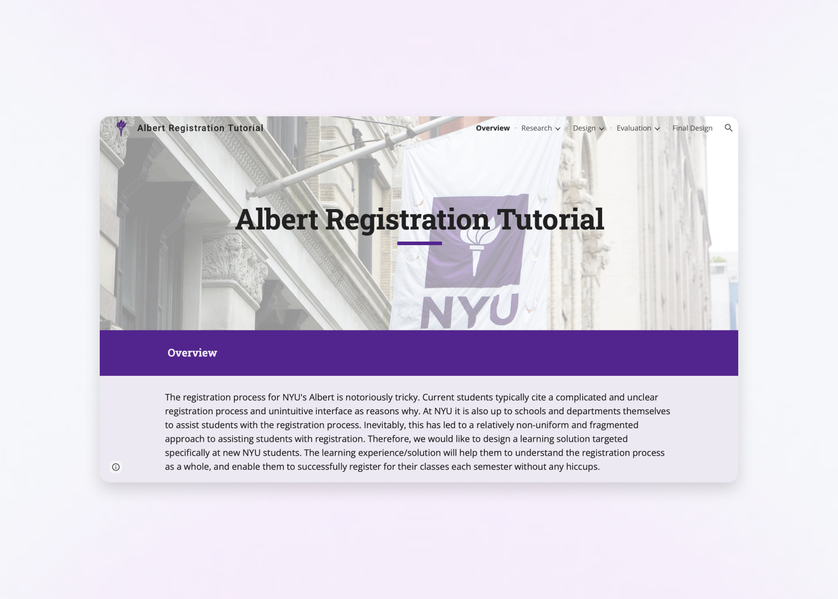 "Re-design Albert" project photo