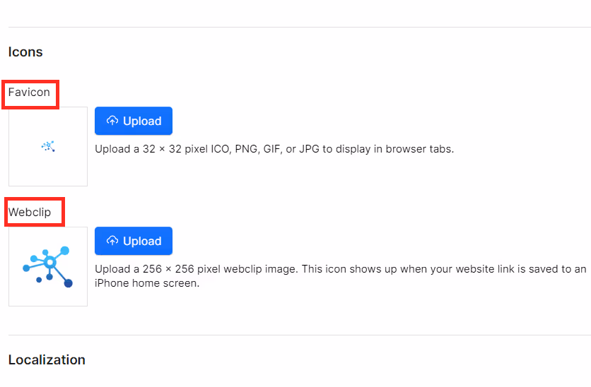 WebflowのFaviconとWebclipの設定