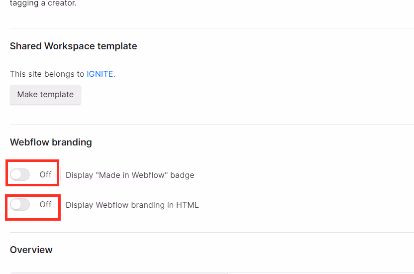 Webflowのブランディング設定