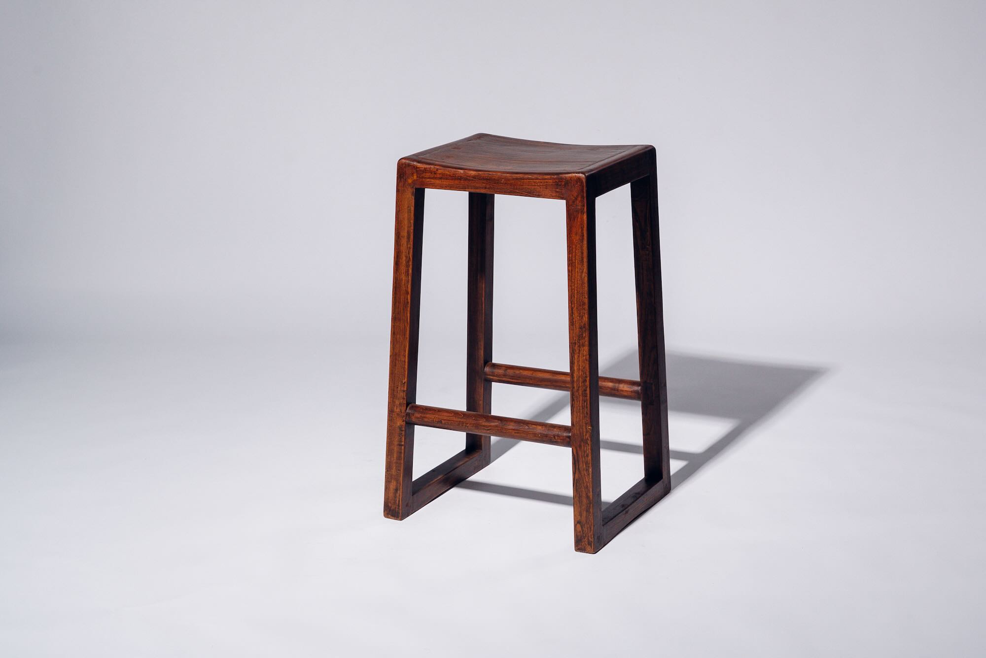 Wood H-leg Stool