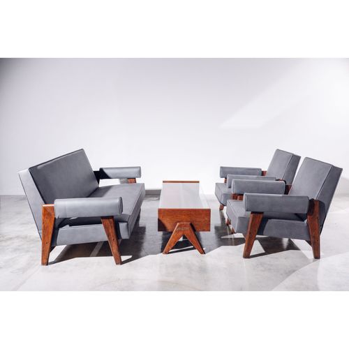 H-leg Cushion Sofa 5-Seater Set