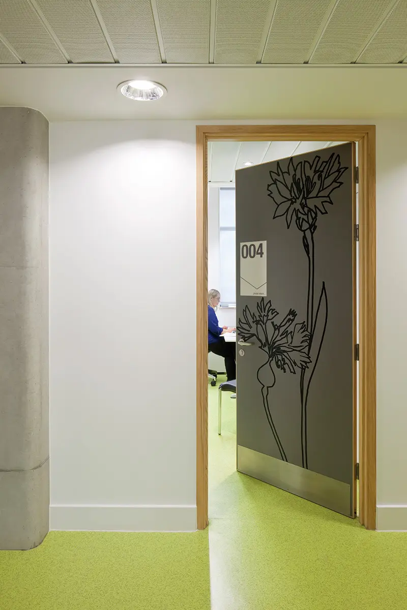 Nature is brought inside through colour and graphics at Stoke Mandeville Hospital