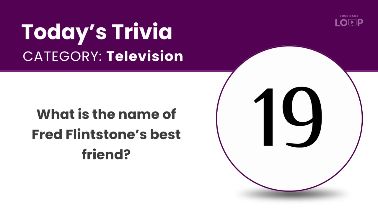 Today's Trivia sample screen with a television question and a countdown timer