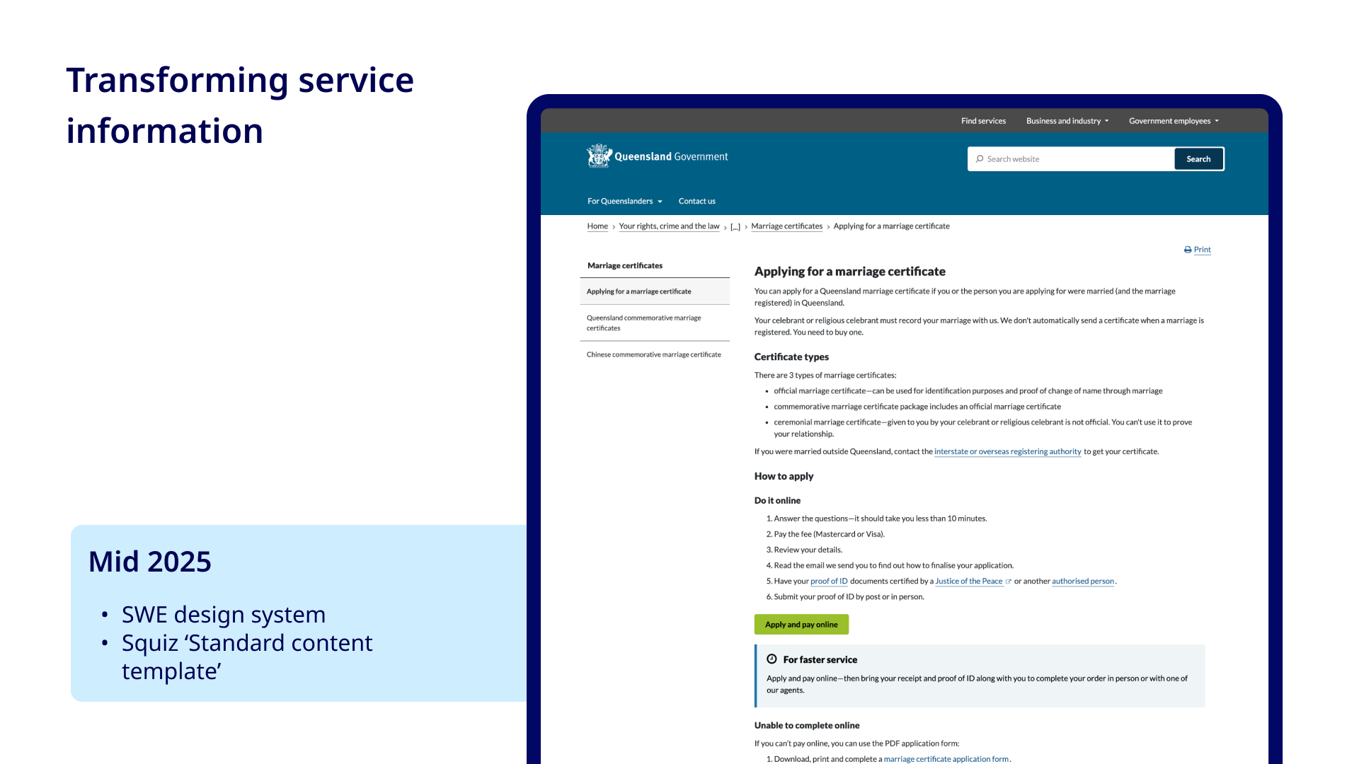 Customer journey map
