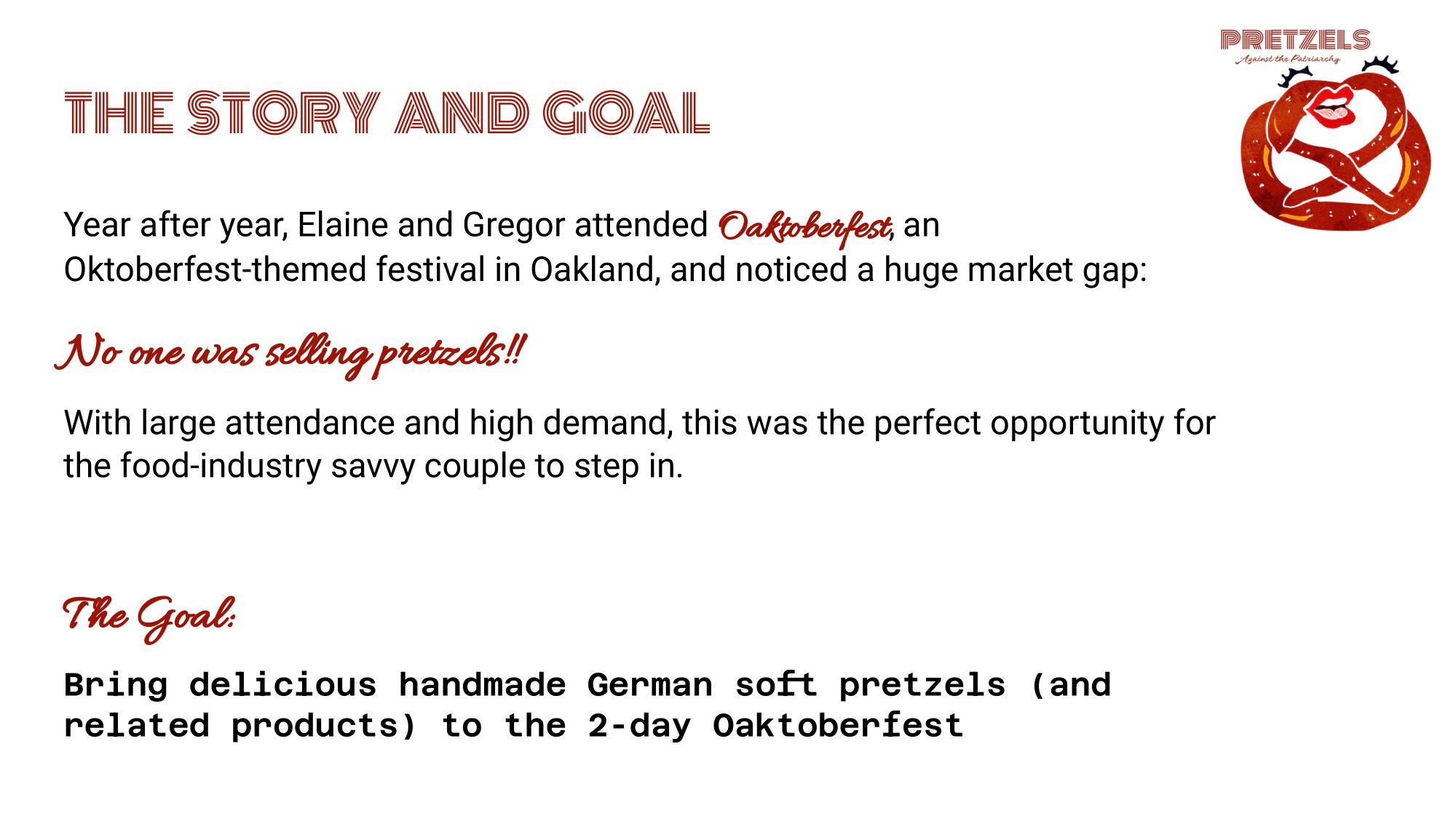 A page about the history and goal of the Oakland Oktoberfest.