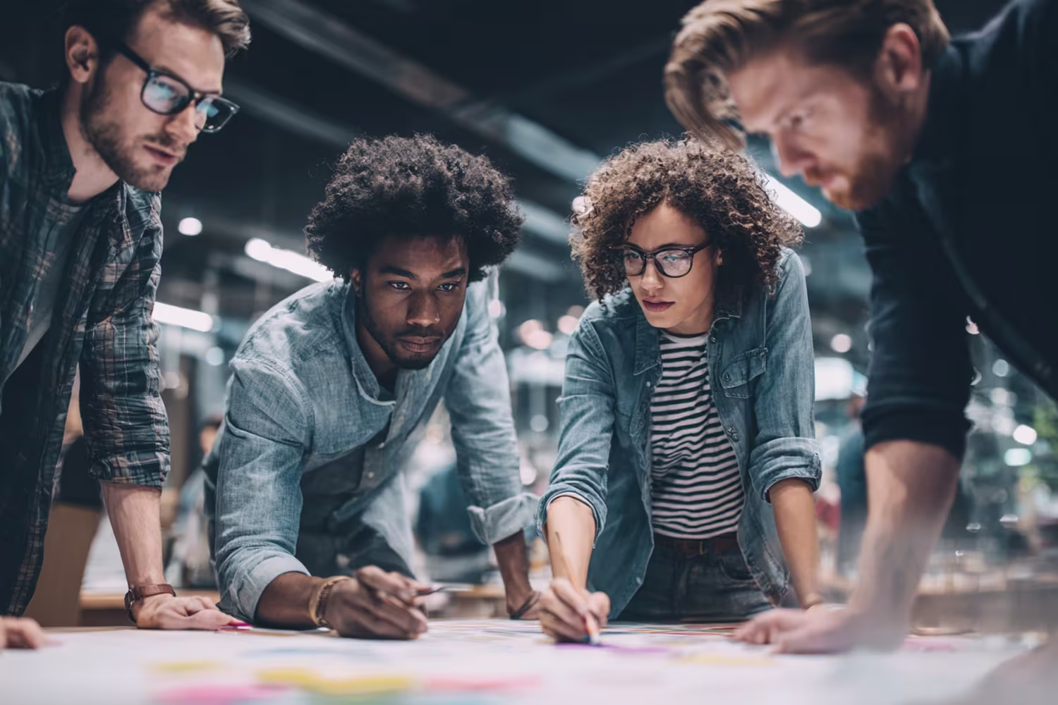 Diverse professionals technology strategy planning