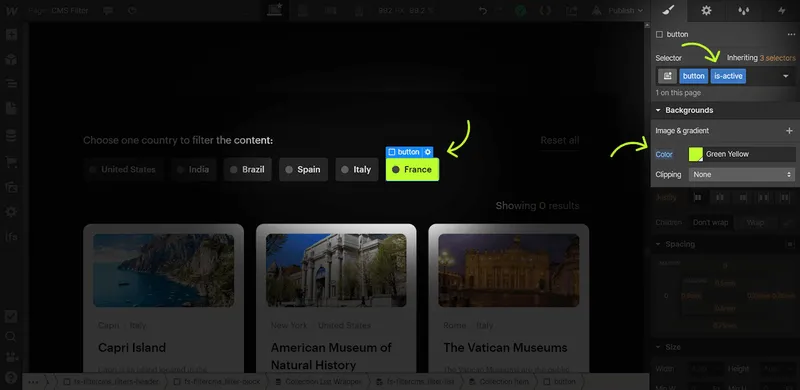 CMS Filter for Webflow - No-code using Attributes