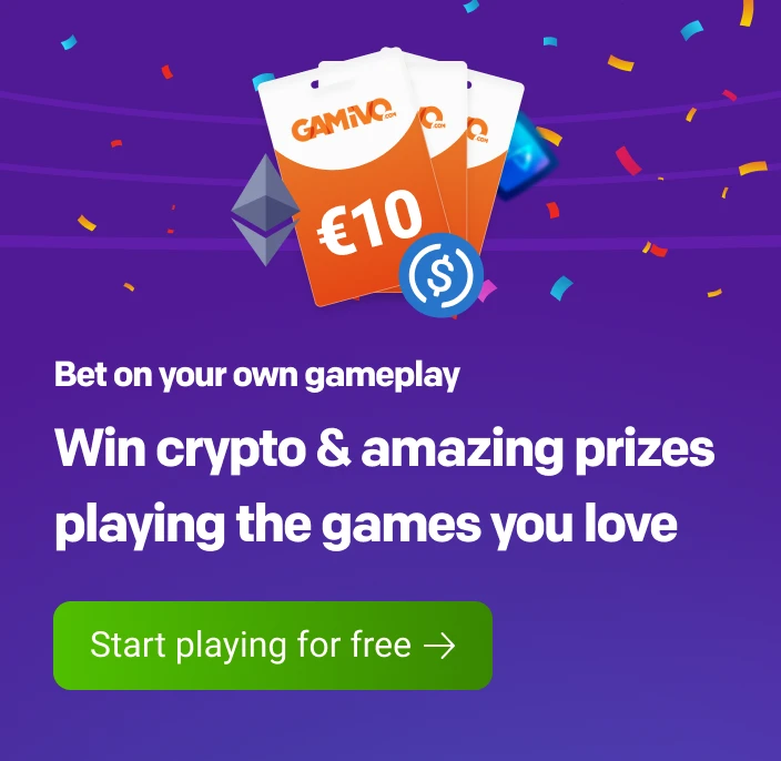 Bet on your own gameplay - Win crypto & amazing prizes playing the games you love