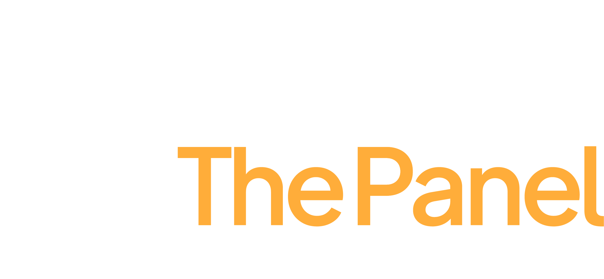 Moderate The Panel brand logo in white and yellow