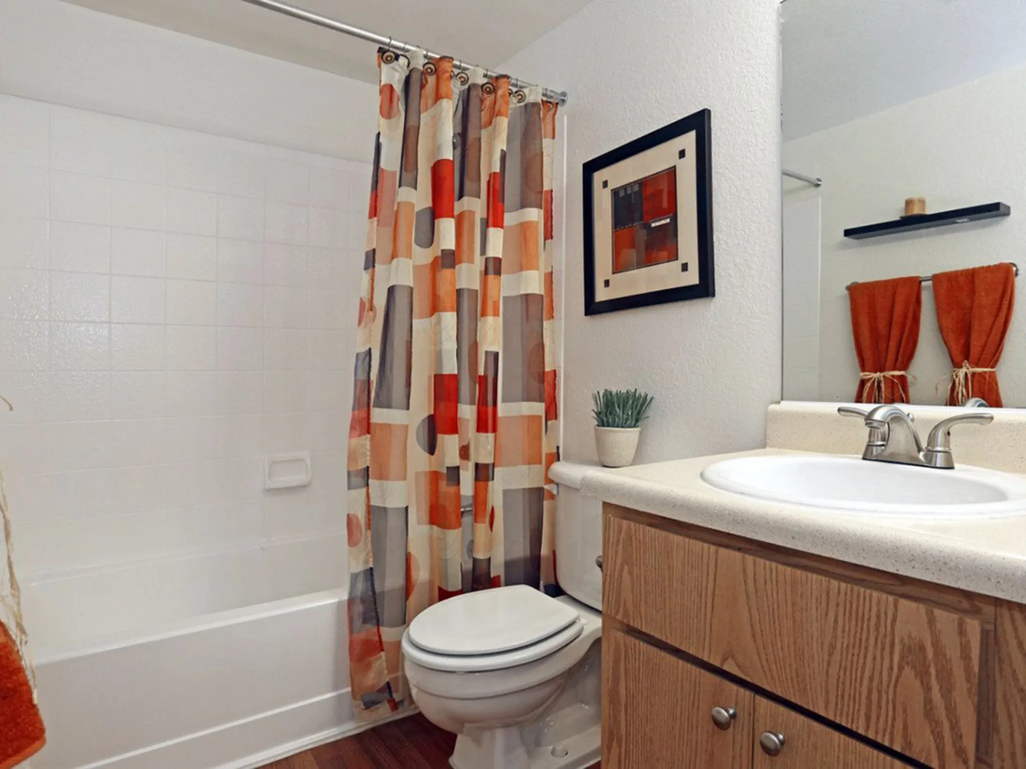 Apartment bathroom — representative home at Morgan Park.