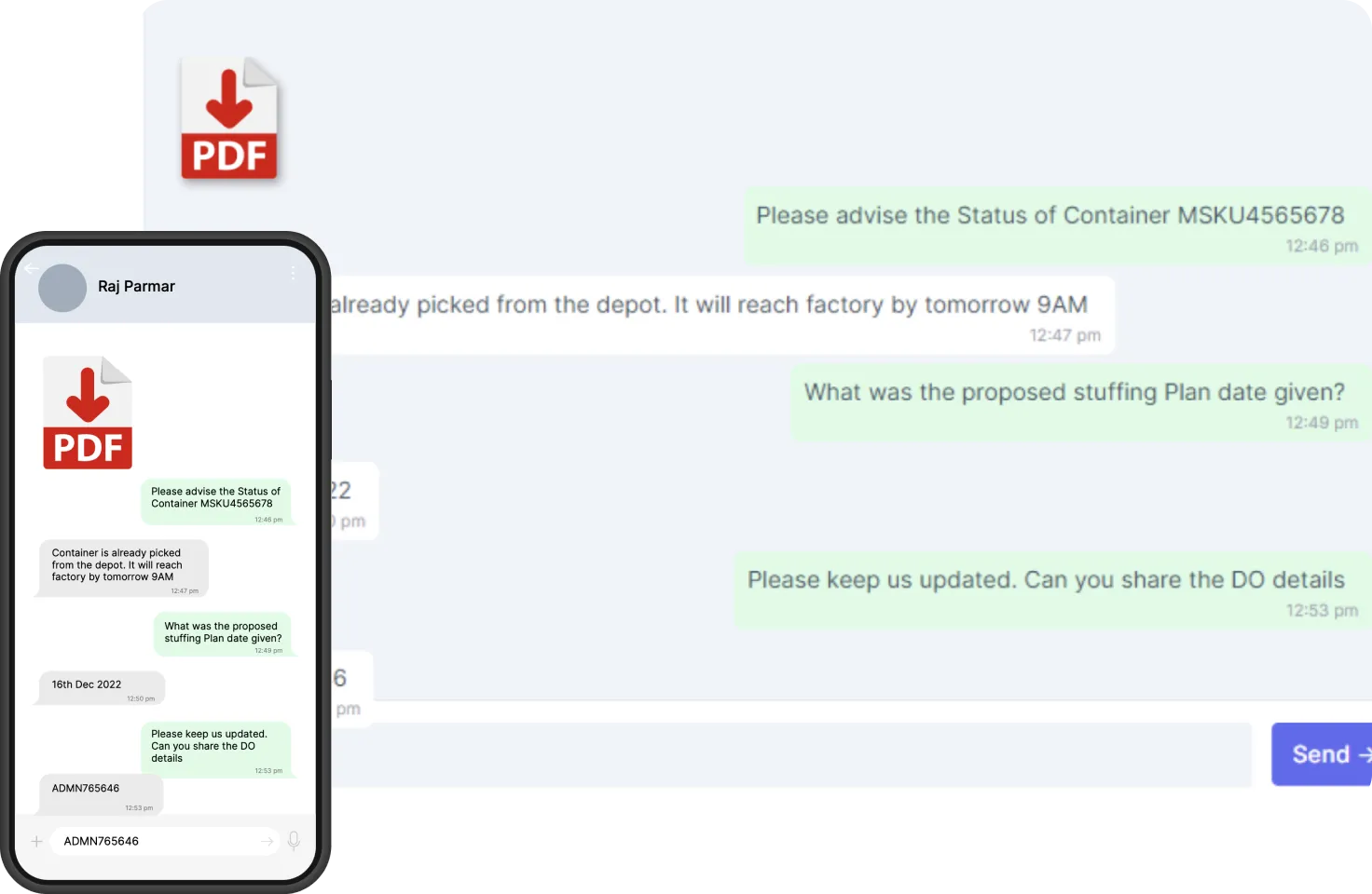 Shiperone's chat overview