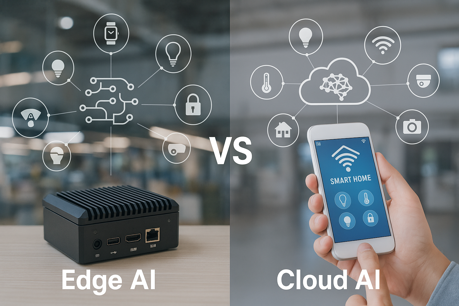 Edge AI vs. Cloud AI in IoT Environments