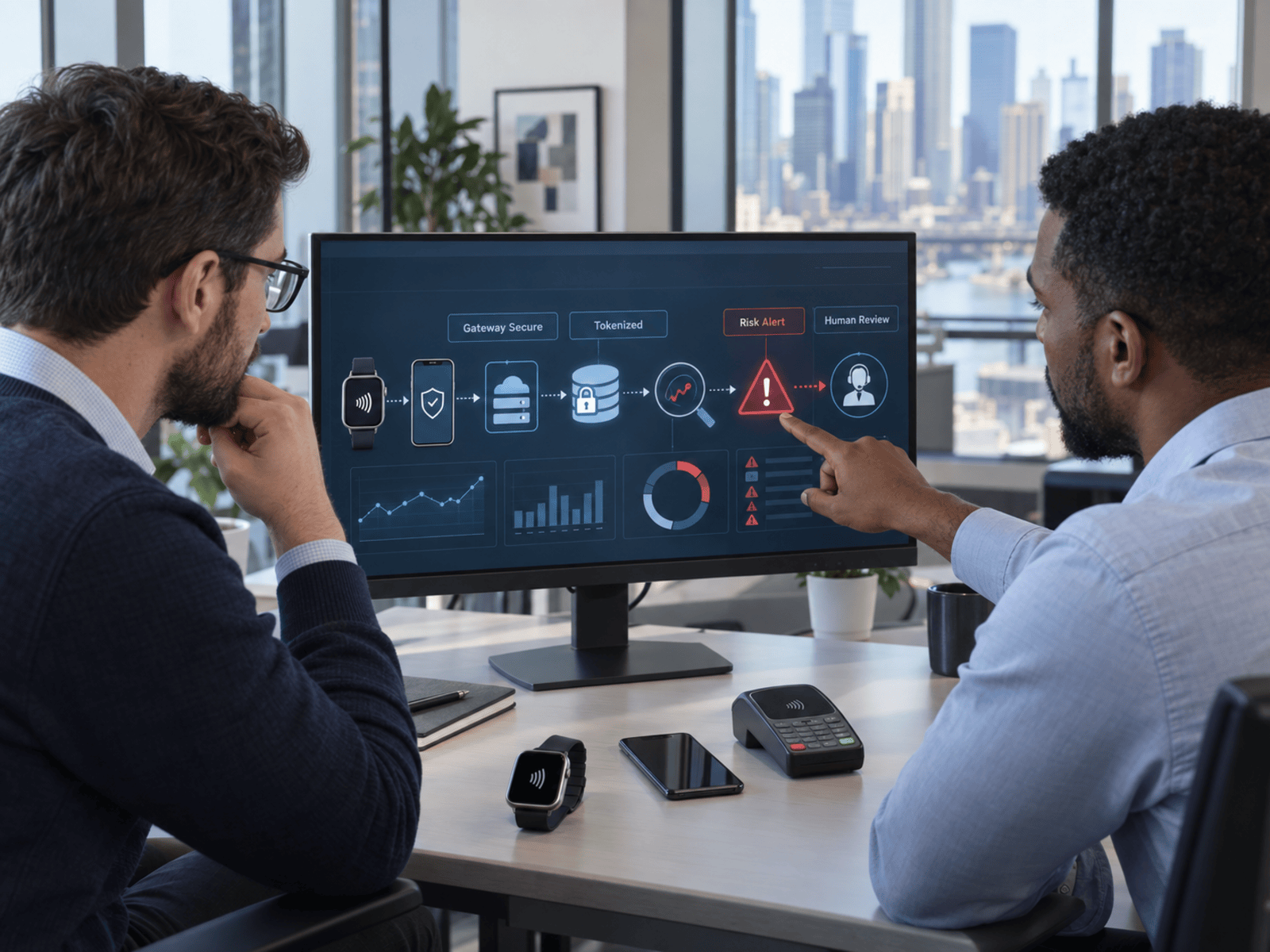 Preventing Financial Fraud in Contactless Transactions Using Smart Wearables and Mobile Gateways