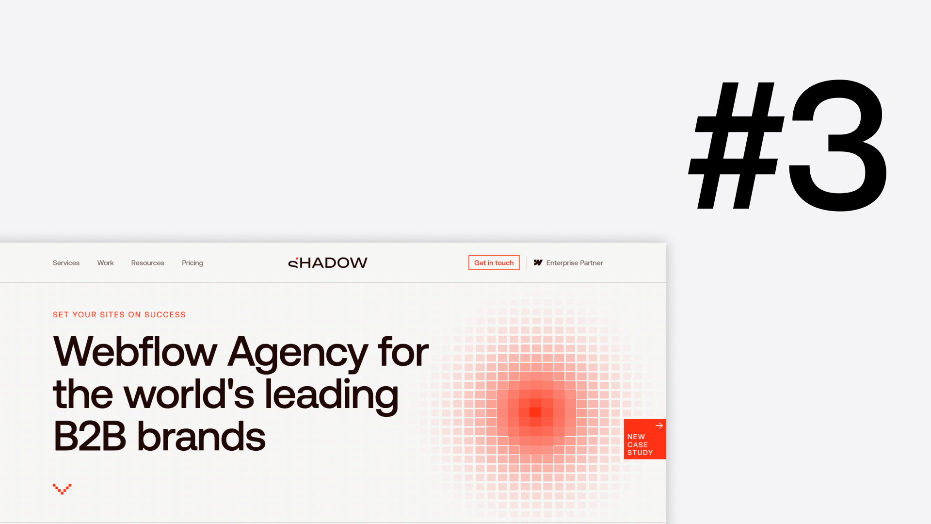 Screenshot of Shadow Digital’s home page.