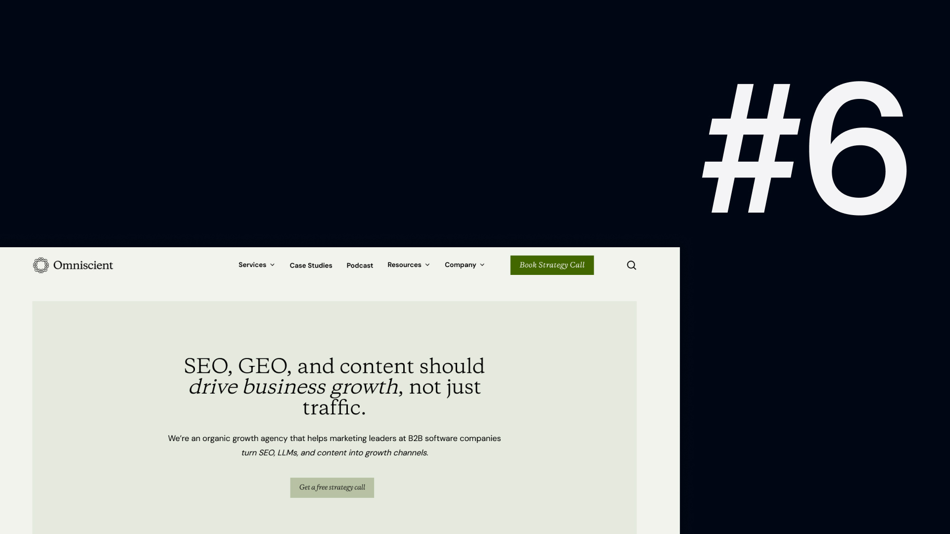 Screenshot of Omniscient Digital’s home page.