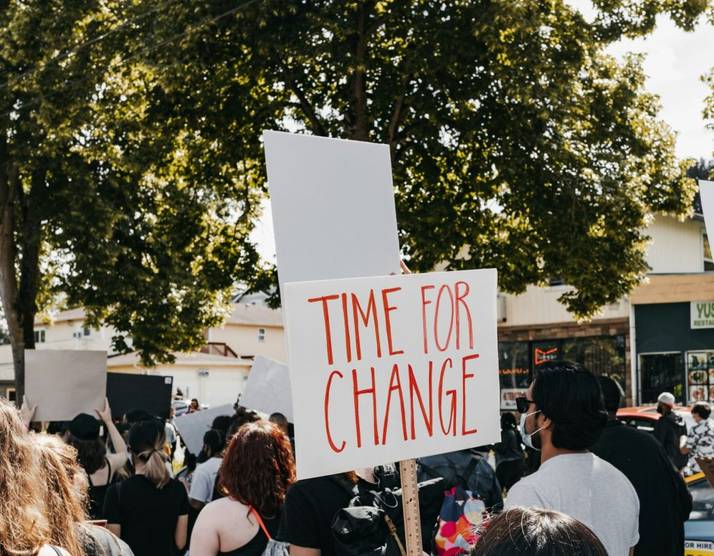 People demonstrate