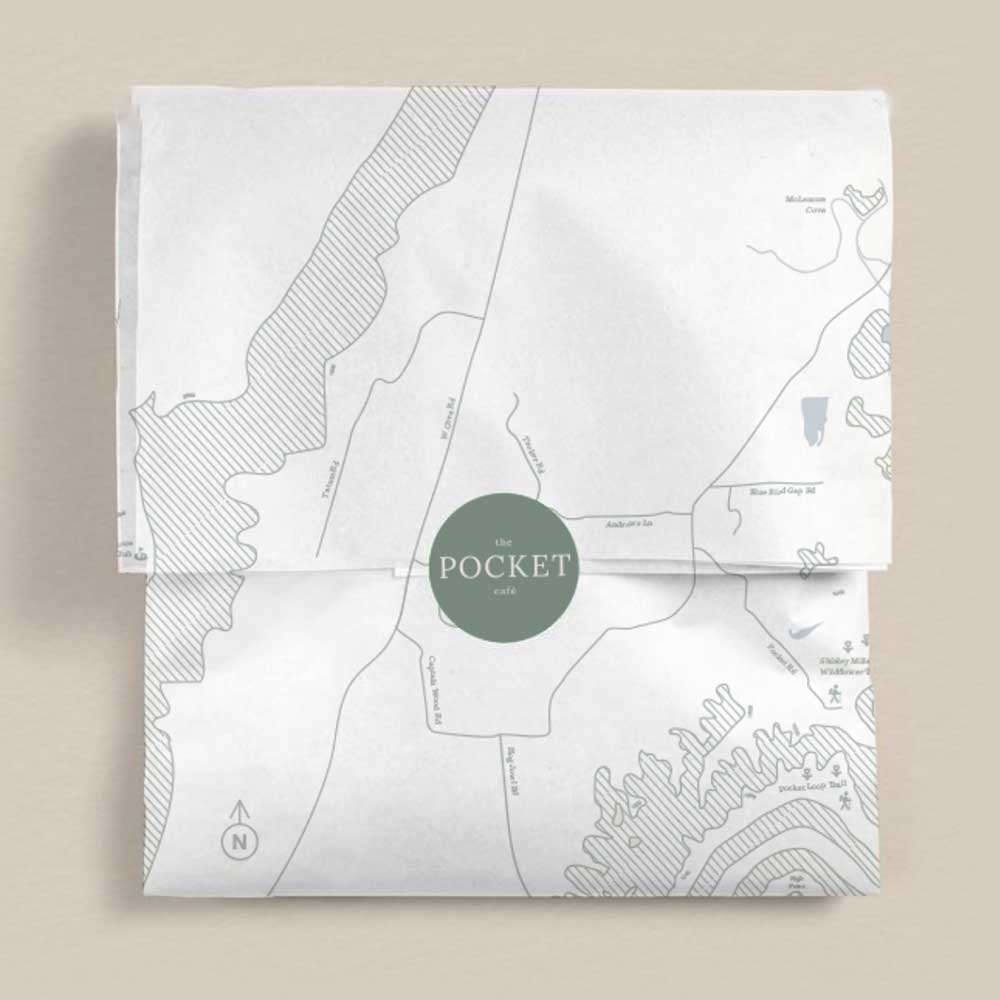 to-go packaging from the Pocket Café at Cloudland