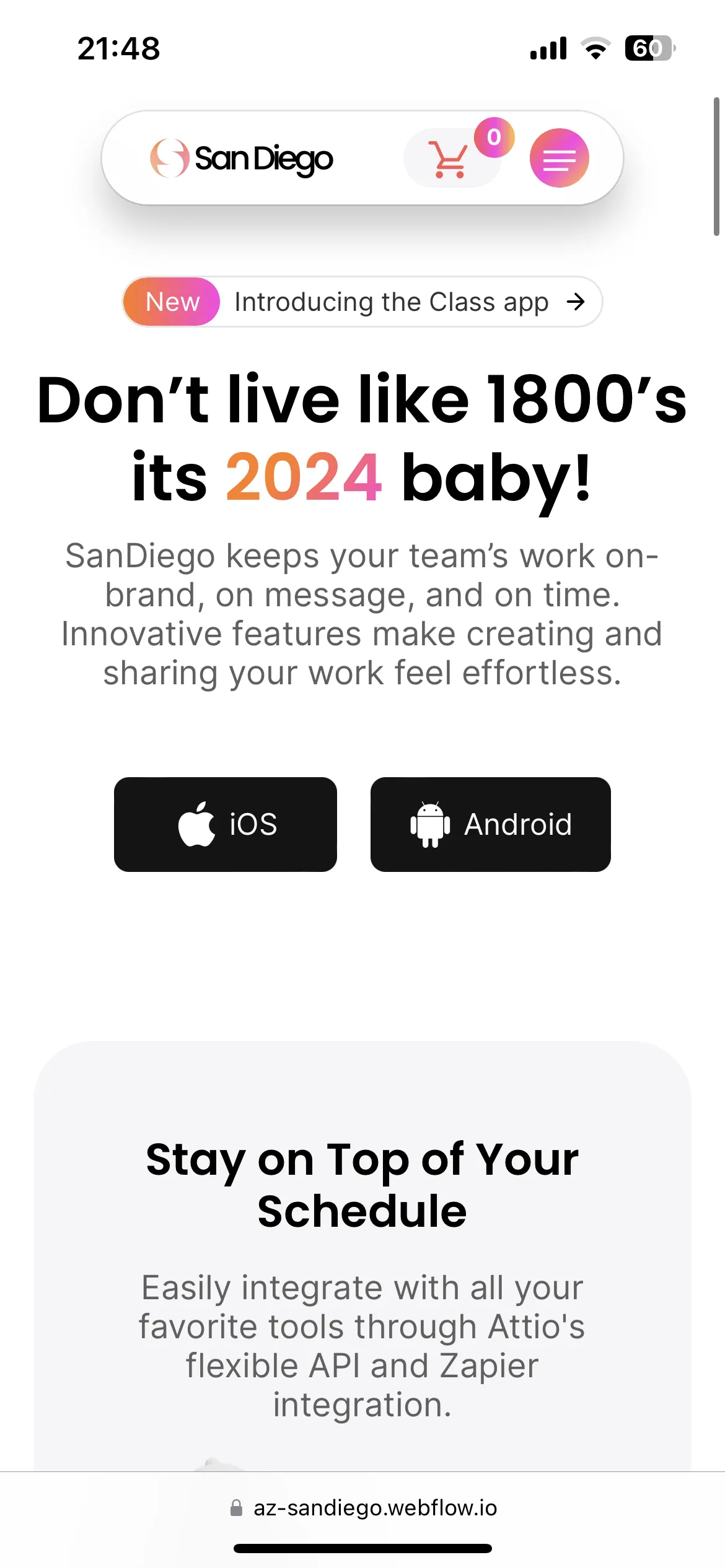SaaS Webflow Template - SanDiego - Designed by Azwedo.com and Wedoflow.com