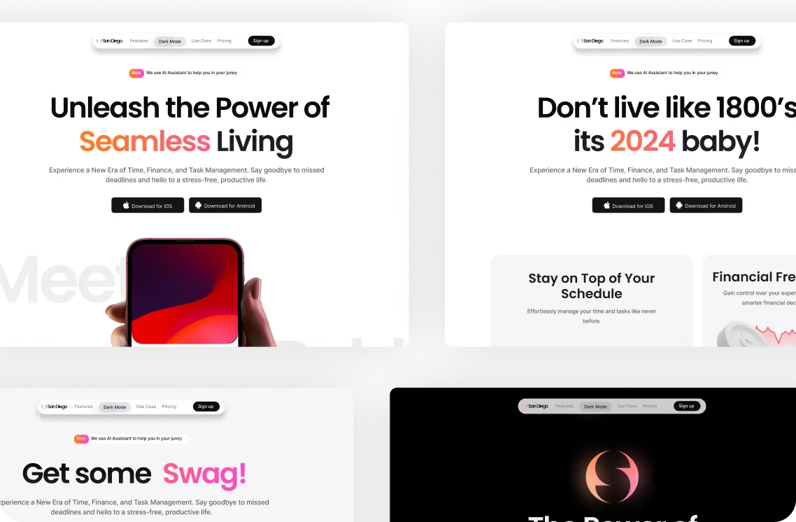 SaaS Webflow Template - SanDiego - Designed by Azwedo.com and Wedoflow.com