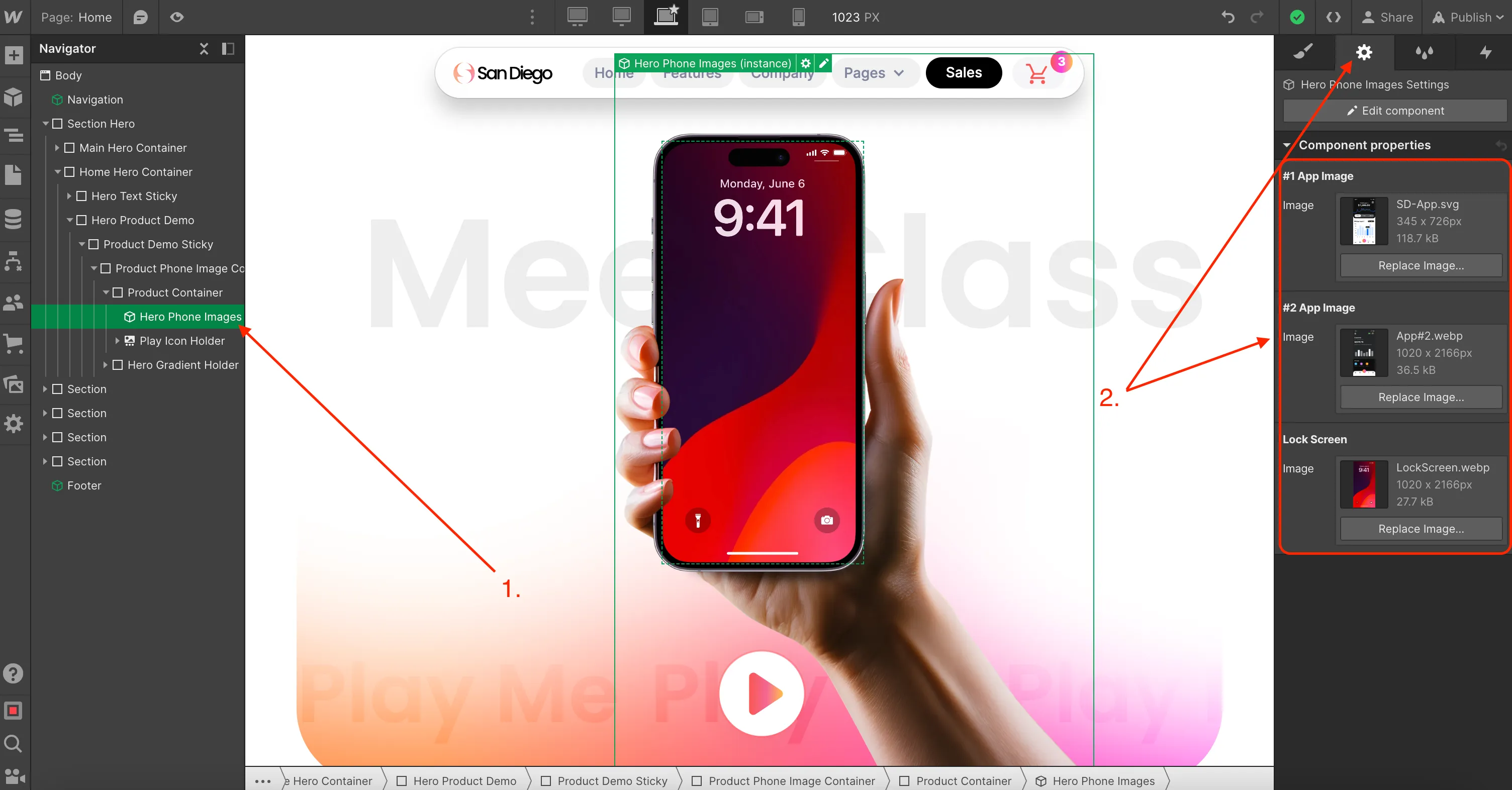 SaaS Webflow Template - SanDiego - Designed by Azwedo.com and Wedoflow.com
