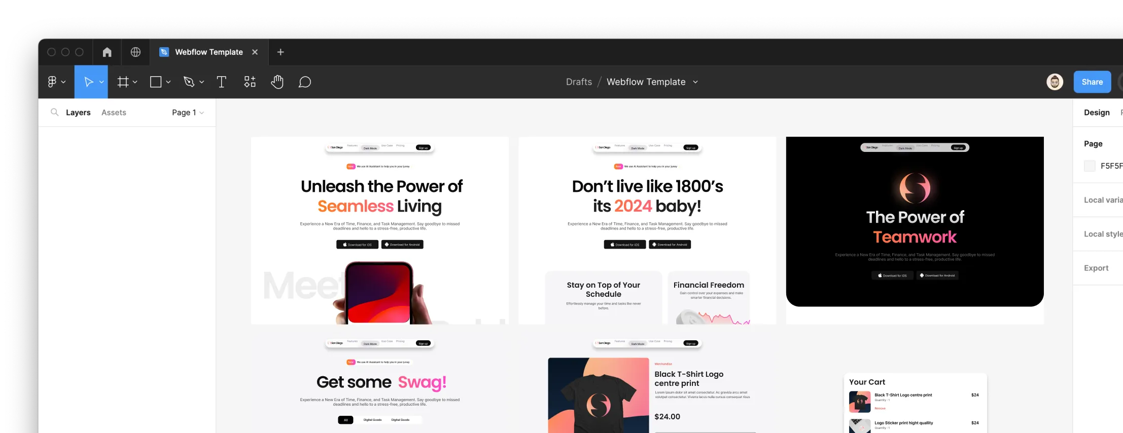 SaaS Webflow Template - SanDiego - Designed by Azwedo.com and Wedoflow.com
