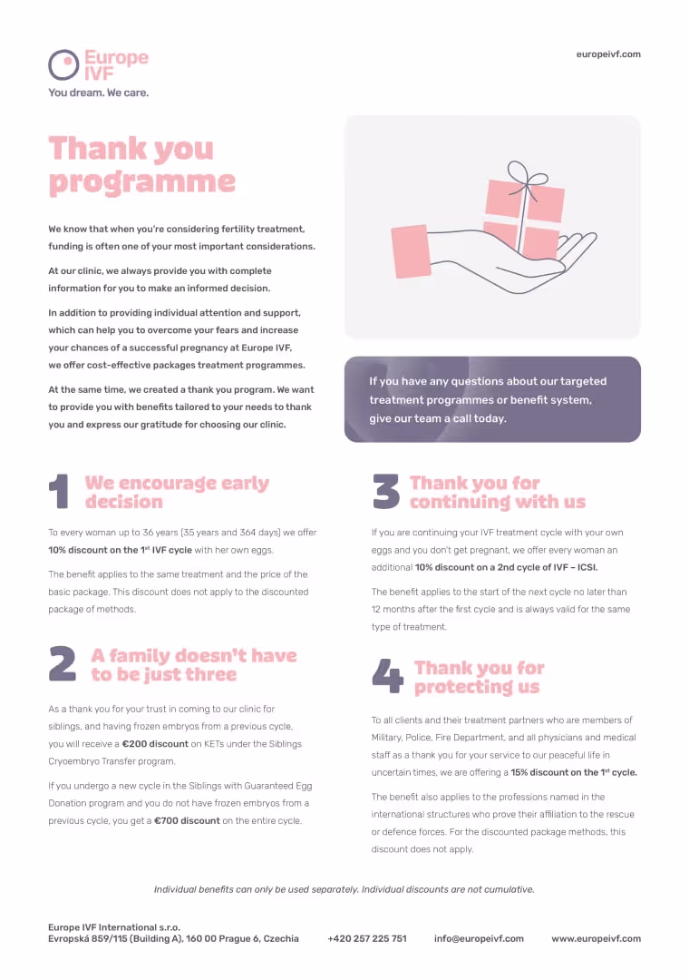 Thank you programme