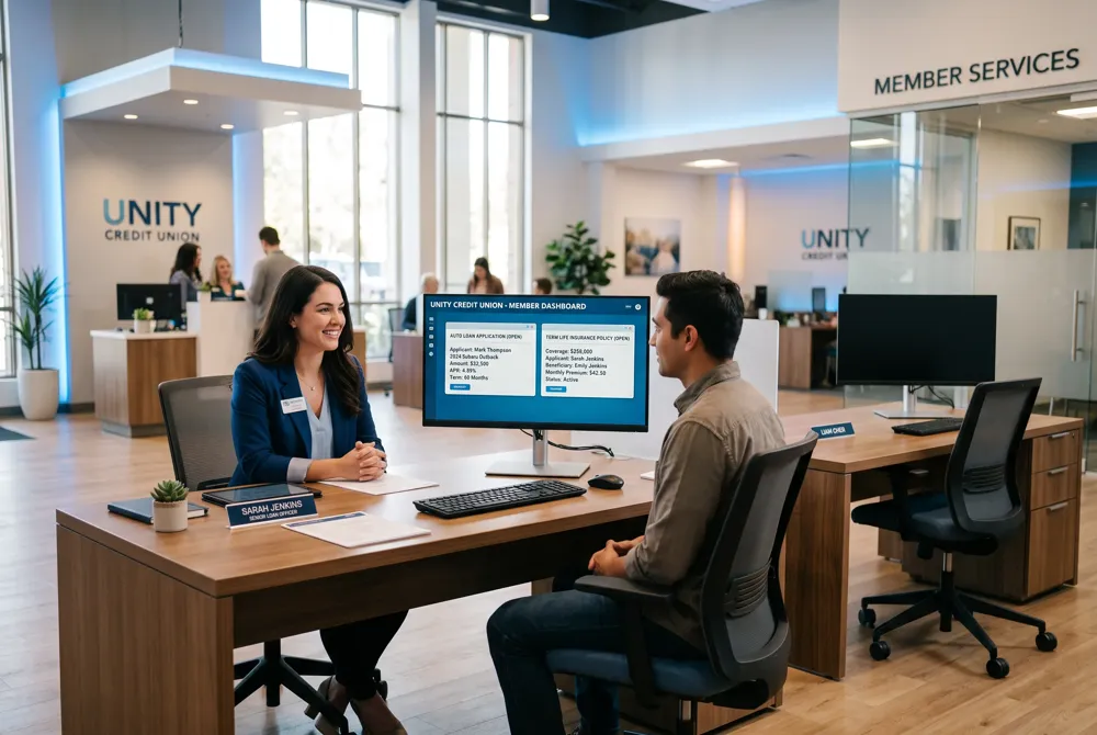 Credit unions using Fuse can originate term life policies in the same workspace where they process a car loan or credit card, cutting manual steps for both members and staff.