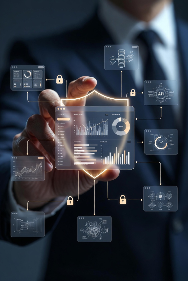 GenAI generated professional visualization of software sovereignty and control in embedded analytics