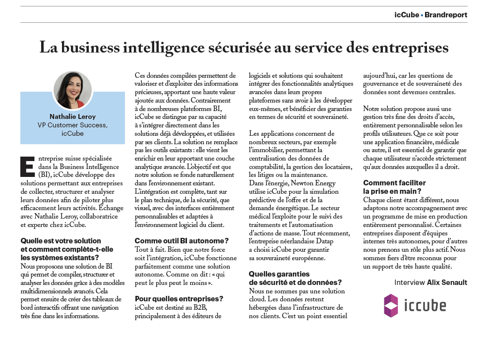 PME Magazine icCube interview by Smart Media Agency