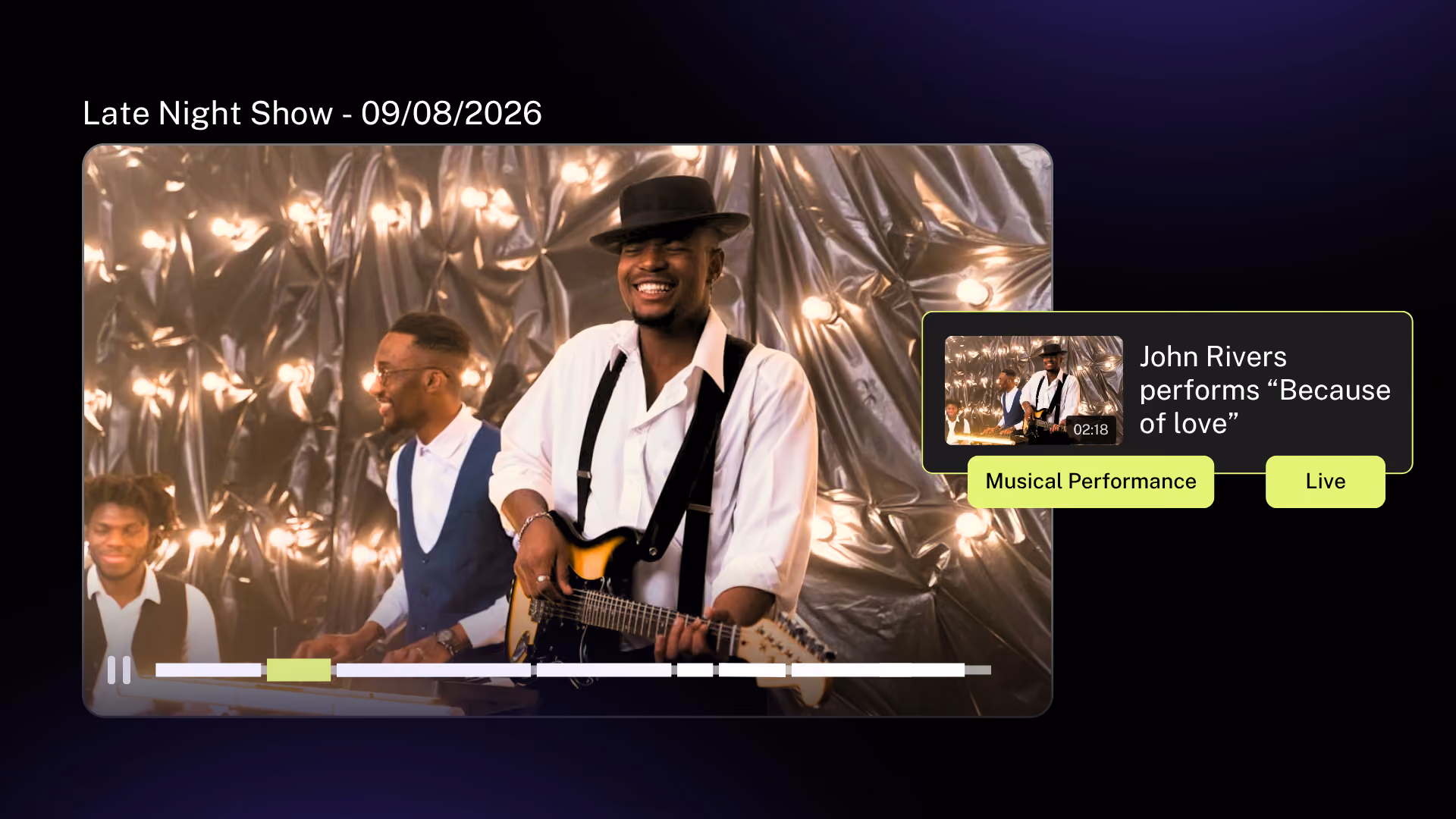 Projects page listing themed compilations in progress: every wedding, biggest exits, best returns