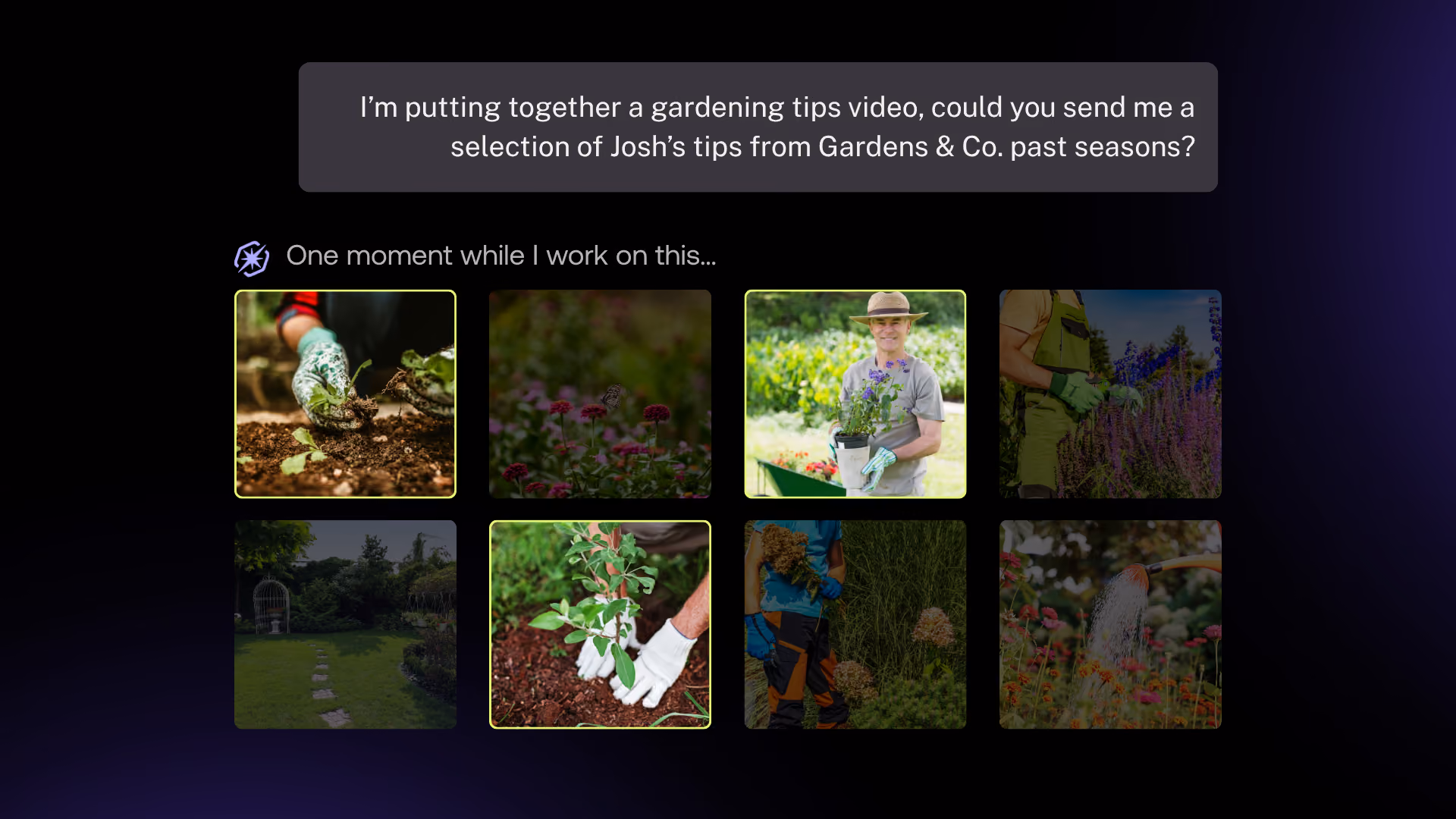 A show open in Moments Lab with a scene selected, showing its description and narrative tags