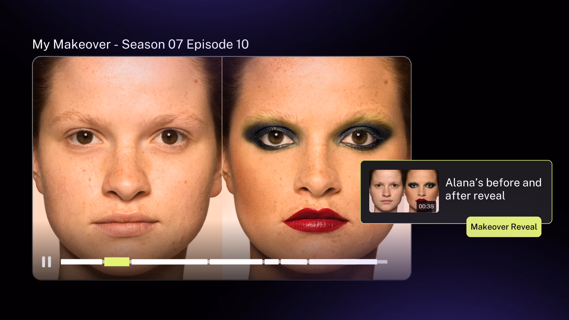 Discovery Agent prompt for a lead character's most dramatic scenes with the grid of clip results