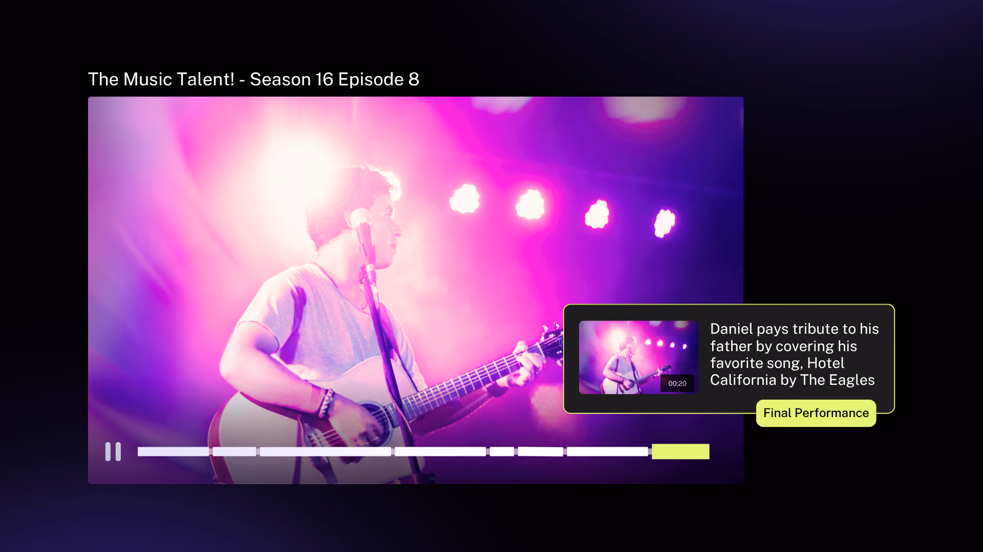 Projects page listing themed compilations in progress: every wedding, biggest exits, best returns
