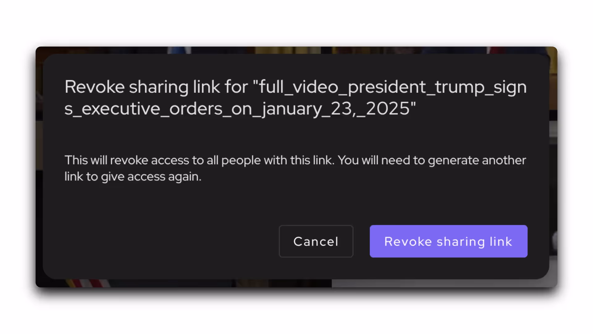 Moments Lab users can simply revoke access to a previously-created sharing link at any time.