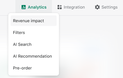 new analytics menu boost commerce