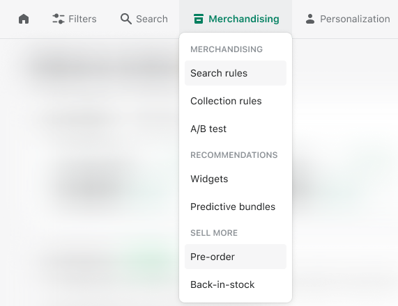 new merchandising dropdown boost commerce app