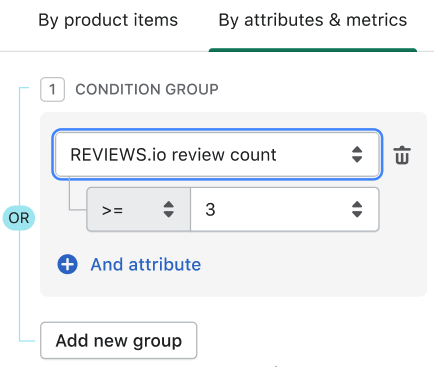 review count in merchandising rule boost commerce