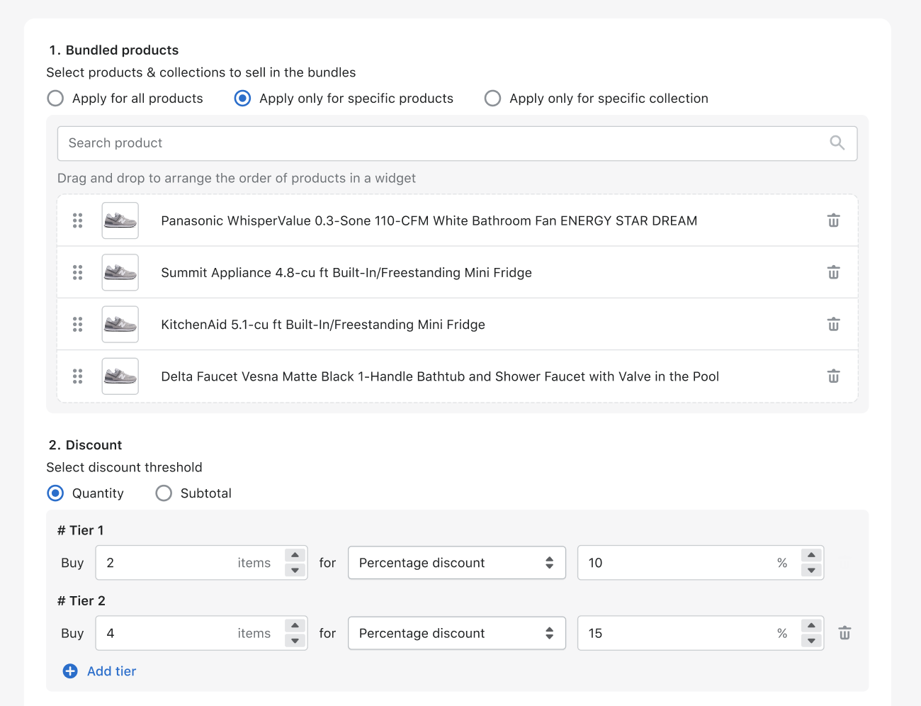 customize tiered discount bundles boost commerce