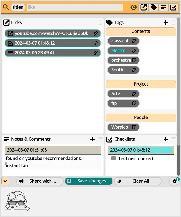 indexation dans catenapp