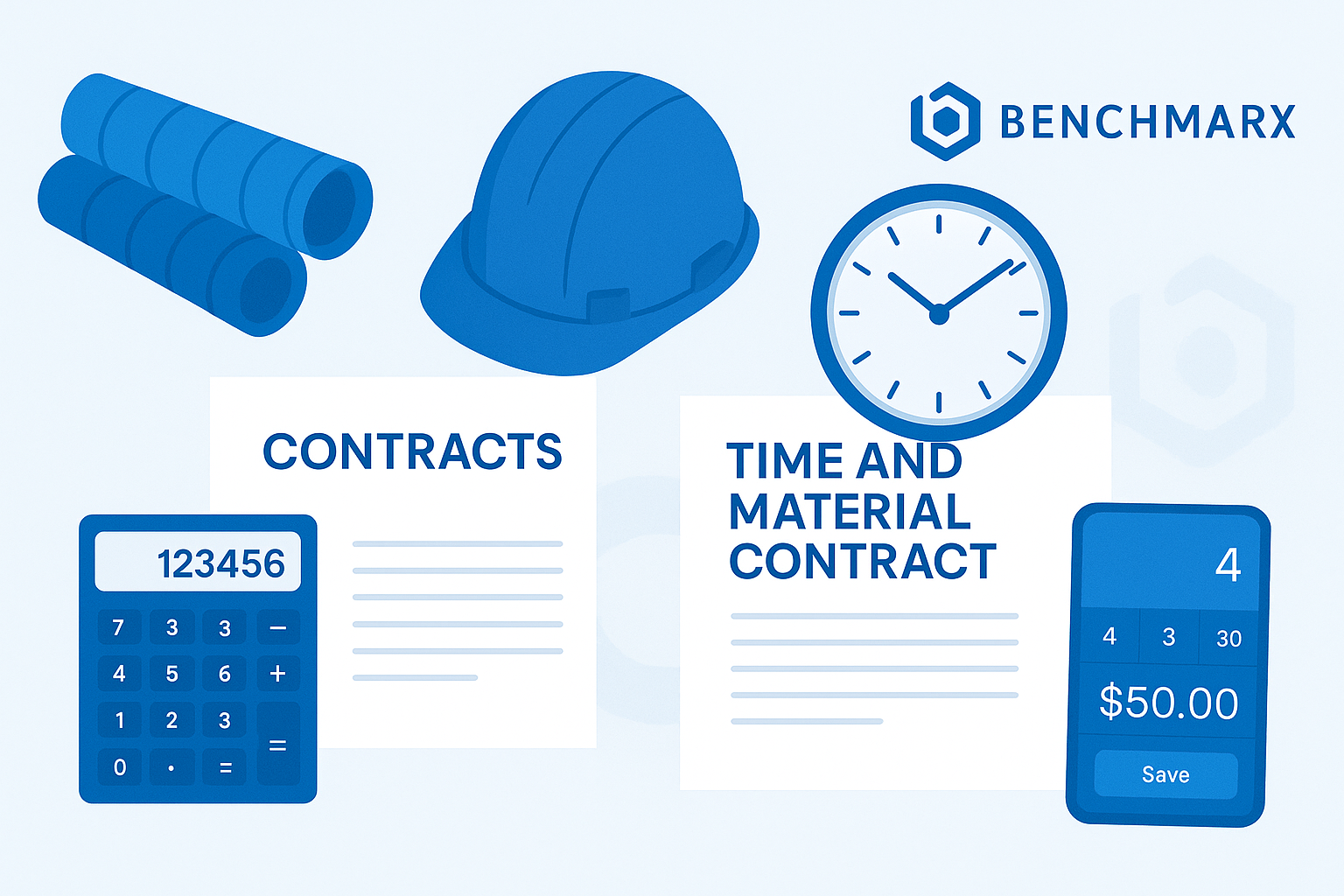 cost summary time and material template for construction