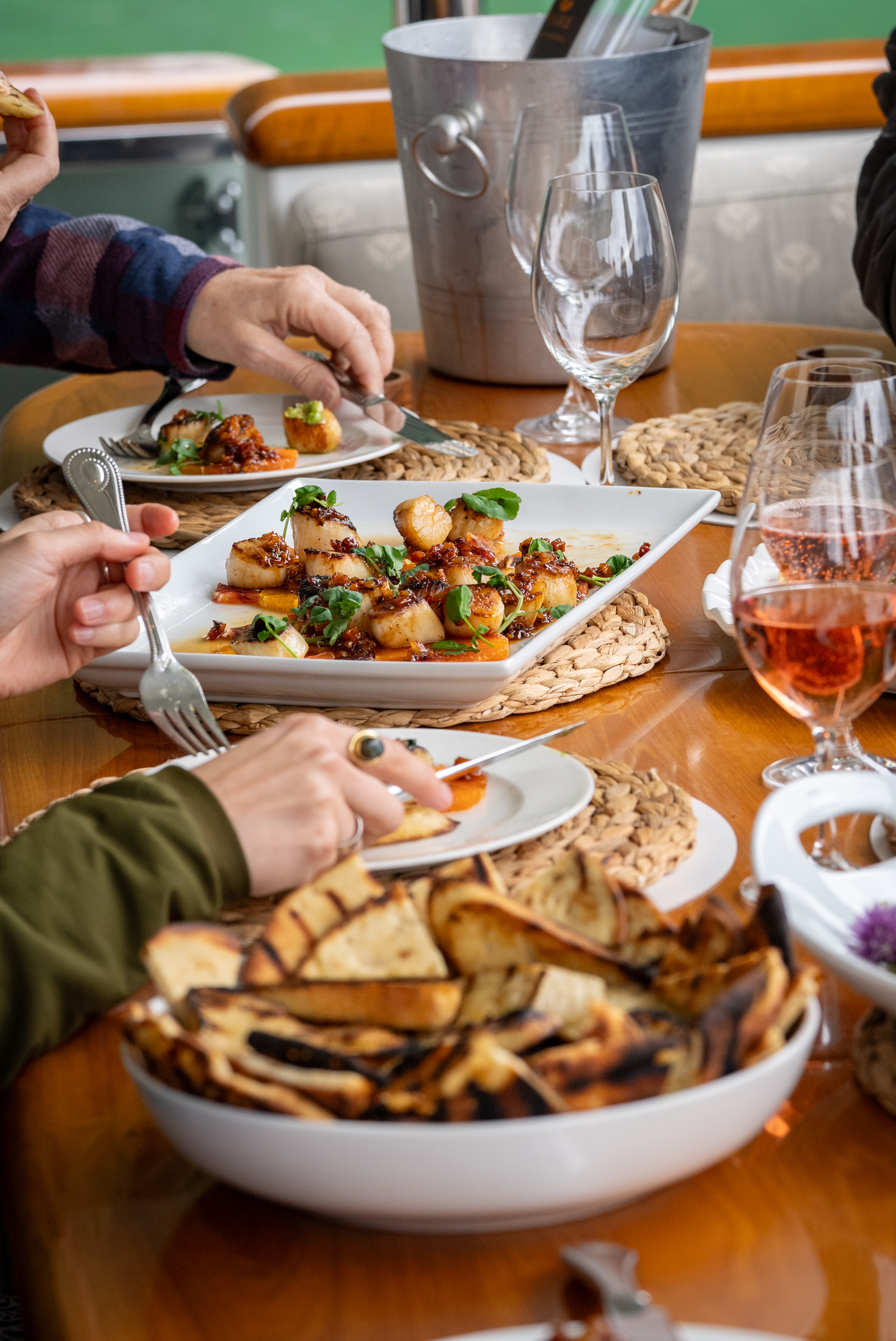 wild-caught scallops
