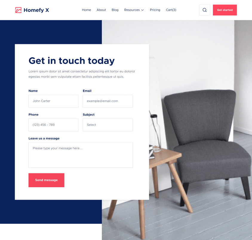Contact - Homefy X Webflow Template