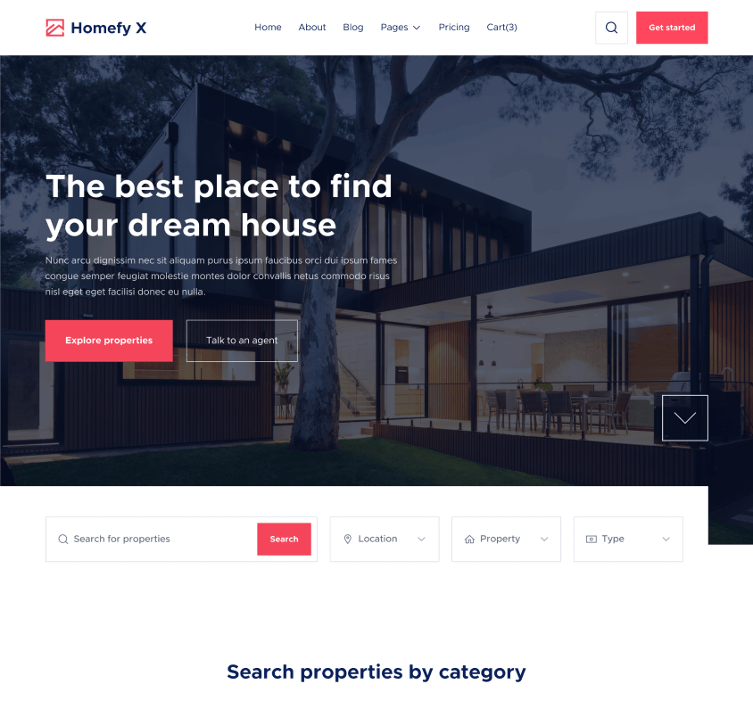 Home V1 - Homefy X Webflow Template