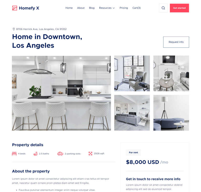 Single Property - Homefy X Webflow Template