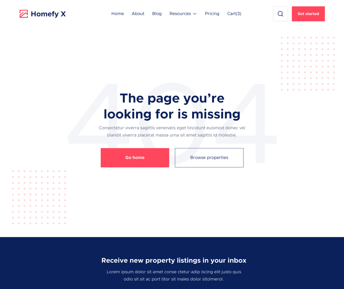 404 Not Found - Homefy X Webflow Template
