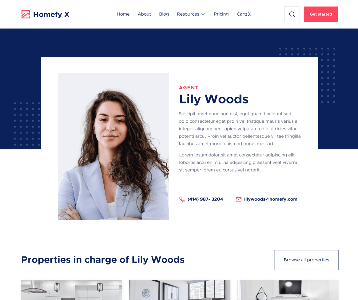 Agent Single - Homefy X Webflow Template